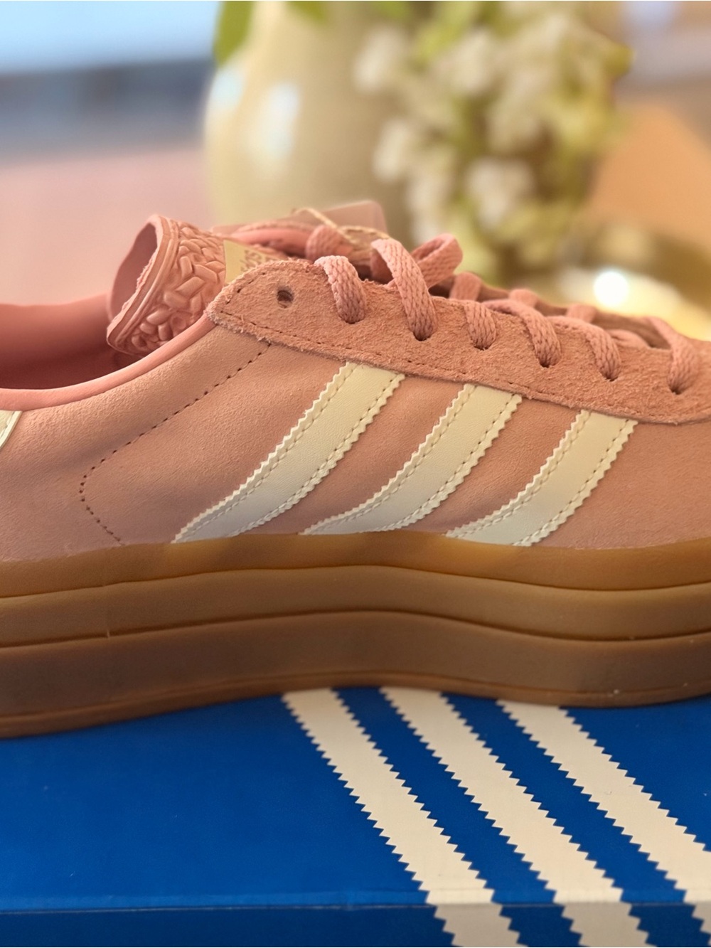 New Adidas Gazelle Platform Women’s Sneakers - Pink - Picture 4 of 6
